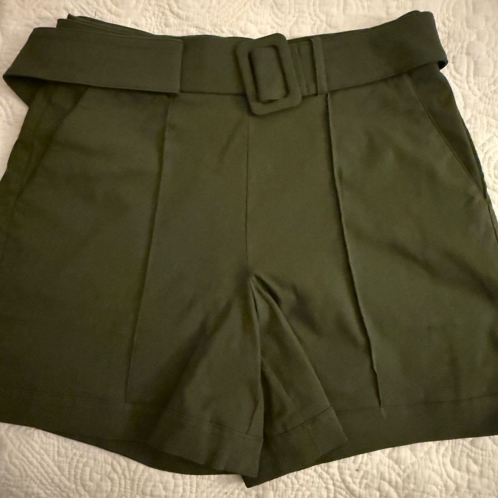 INC International Concepts High Waist Green Shorts